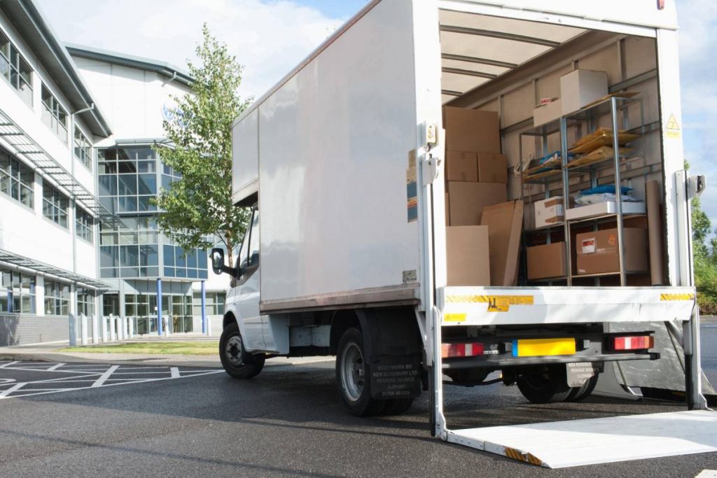 Van mockup isolated concept, Truck mock up