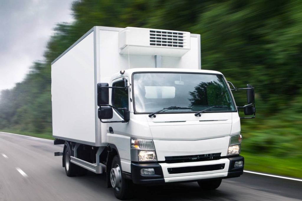 Van mockup isolated concept, Truck mock up